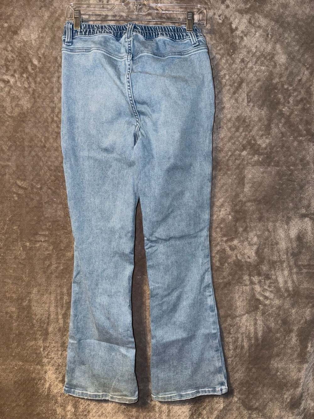 Aerie Light Wash Stretch Pull-On Flare Jeans - Picture 6 of 8
